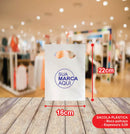 Sacolas Personalizadas 16x22 | Kit 100 unid. | Frete Grátis + Alta Resistência