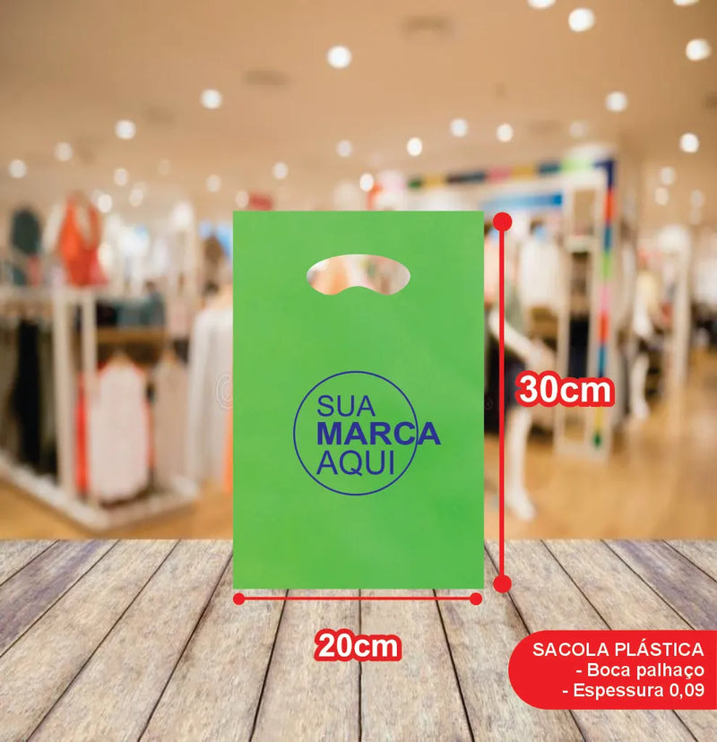 Sacolas Personalizadas 20x30 | Kit 500 unid | Frete Grátis + Alta Resistência