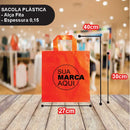 Sacolas Personalizadas 27x40 | Kit 250 unid. | Frete Grátis + Alta Resistência