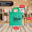 Sacolas Personalizadas 30x45 | Kit 250 unid. | Frete Grátis + Alta Resistência