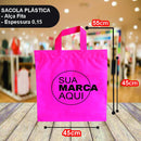 Sacolas Personalizadas 45x55 | Kit 250 unid. | Frete Grátis + Alta Resistência